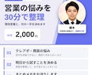 現役営業が30分で営業のお悩みを整理します テレアポ・商談・数字の悩みを、30分で次の一手に イメージ1