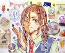 シールコラージュのアナログイラストをお描きします アナログでしか出せない特別な煌めきをご提供します✩ イメージ6