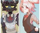 格安でTRPG、ゲームの立ち絵イラストお描きします かわいい♡＆シンプルな中性〜女の子のイラスト！！ イメージ1
