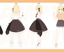 Vtuber用立ち絵・三面図描きます 商用利用料・キャラデザ料込！こだわりのデザインで制作します！ イメージ10