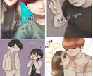 SNSアイコン・記念日・お誕生日など似顔絵承ります さまざまな用途に合わせた似顔絵を作成いたします！ イメージ2