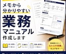 メモから分かりやすい業務マニュアルを作成します 新人教育・引き継ぎに使える手順書へ整理します イメージ1