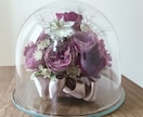 プロポーズの花束ダズンローズ保存　ブーケを残します ガラス製ハイD 特別な日の花を立体的に保存　ドライ加工 イメージ3
