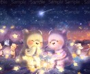 ボリューミーできらっと華やかな一枚絵お描きします あなたに刺され！美大卒イラストレーター渾身の1枚お届けします イメージ5
