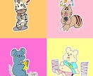 使いやすくて伝わりやすい！ゆるかわアニマル描きます 表情豊かで豊富なポーズをご用意しております！ イメージ2