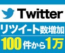 Twitterリツイート+100件から増加します 先着5名様限定 特別価格！ ※埋まり次第値上げします イメージ1