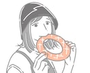 シンプルおしゃれな似顔絵アイコンイラスト作成します あなたの趣味や好きなこと、ペットなども一緒にイラスト化 イメージ1