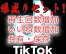 TikTok再生数+100,000回～増加します いいね数+1,000回！保存・共有+100回！一気にセット！ イメージ1