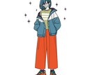 おしゃれなイラスト作成します 立ち絵制作、キャラデザなど少し個性的なテイストで イメージ4