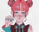 ベタ塗りイラストアイコン作成します 印象的な女の子のイラスト欲しい方是非！ イメージ6