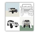 写真を元に車(&人物や動物)のイラストを描きます 愛車との思い出をイラストに。アイコンや素材作成にも イメージ1