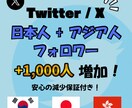 Twitterの日本+アジアフォロワーを増やします ★日本、韓国、香港フォロワー！ イメージ1