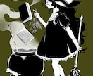 レトロな美少女のモノクロイラストお描きします 挿絵やアイコン、ヘッダー等に使えます耽美目を惹くイラスト！ イメージ1