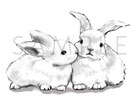 ＳＮＳアイコンや個人使用でのグッズに向いています ほんわかな雰囲気の動物(愛ペット)をモノクロイラストで♪ イメージ2