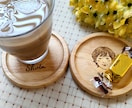 席札にぴったりの似顔絵コースターをお作りします ウェディングの席札、プチギフトなどにおすすめです！ イメージ7