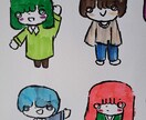 手描で可愛いポップなイラストかきます アイコン作成、表紙、キャラクター作成、グッツデザインなど⭐ イメージ5