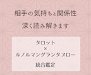 相手の気持ちと関係性の現在地を深く読み解きます タロット＋ルノルマングランタブローで統合鑑定します イメージ2