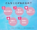 女性限定｜彼の気持ちをワンポイント解読します 相談の雰囲気を知っていただくためのお試しコースです！ イメージ2