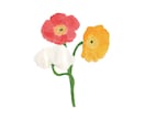 愛らしいお花の絵を描きます 絵の具で描く、繊細でやさしい心温まるお花の絵。 イメージ2