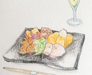 品格ある食べ物のイラスト描きます アナログならではの温かみのあるタッチ。 イメージ2
