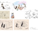 鳥獣戯画、浮世絵風など和風イラストを描きます データ対応。本格手描きで上品。ご朱印等多数。企業様にも。 イメージ5