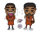 バスケに特化したかわいいイラストを描きます NBAが好きな方へ。またアイコンとしても使いたい方へ。 イメージ1
