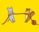 脱力系ゆるふわ動物のイラスト描きます ポップや看板、挿絵、メッセージカードに使える動物イラスト イメージ5