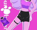 歌ってみたのイラストやアイコン、ポスター描きます 異色肌の女の子が得意です背景もこだわります！ イメージ1