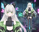 厚塗りで高品質なLive2Dを後発特化で制作します 配信画面/背景/ネームロゴ/離席中/待機中/OP/ED可能 イメージ2