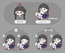 商用利用◎／ゆるかわな表情4種イラスト描きます SNSやブログなど幅広く使っていただけます !! イメージ4