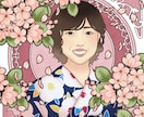 お写真からミュシャ風似顔絵成作します ミュシャ風の似顔絵を成作！SNSアイコンやお祝いに♪ イメージ2