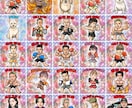 格闘家に大人気！ビックリマン風イラスト描きます シールまで作成しております！あなただけのオリジナルイラスト イメージ4
