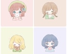 ふんわり＊ゆる可愛いアイコンをお描きします 淡い色とゆるいタッチで優しい印象になります◎ イメージ1