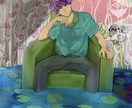 お見積り◎個性的な歌ってみた動画等サムネ描きます アンニュイ、清楚、躍動感、悲壮感など唯一無二の男女が得意です イメージ4