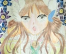 お花に囲まれた色鉛筆とペン画の1枚絵描きます オリジナルの1枚絵が欲しい人必見！ イメージ1
