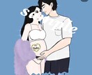 KAWAII♡ペアイラスト描きます ご友人や恋人同士の幸せイラスト描かせてください♡ イメージ1