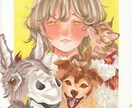 商用可| 可愛いSNSアイコン・ヘッダーを描きます アナログで温かみのあるアイコン・ヘッダーを仕上げます。 イメージ6