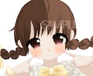 バストアップのかわいい女の子描きます コテ同、ペア画、アイコン用にぜひ♡ イメージ3