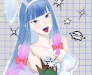 実績作り期間価格！ SNSアイコンや一枚絵描きます 厚塗り風味で平成可愛い・病み可愛いを基調とした絵を描きます！ イメージ1
