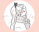 シンプルでかわいい♡アイコンイラスト描きます ♡小物やポーズ無料 ♡即日対応します イメージ1