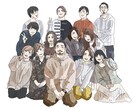 温かみのあるウェルカムボードの絵を描きます あなただけの、そっくりで可愛い今っぽい似顔絵に。 イメージ3