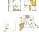 戸建住宅の間取り、内観パース作成します 手書きであたたかみのある作品をつくります。 イメージ5