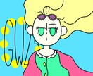 プロフィールのアイコンイラストを作成します キャッチーでシンプルなイラスト作成！ イメージ2