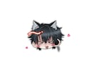 商用〇 2枚セットで可愛いミニキャラを描きます 安く早く可愛いミニキャライラストを描きます イメージ2