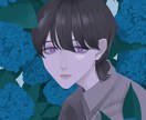 イラスト・似顔絵・アイコン等描きます 映画の主人公の様な雰囲気と花を添えます。 イメージ5