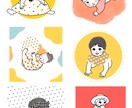 お子様やペットの似顔絵を描きます 大切なお子様やペットの写真をゆるっとかわいくイラストに！ イメージ2