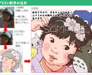お子さんの似顔絵を、ぬいぐるみと一緒に描きます ★ただの似顔絵じゃなく、もっと可愛い似顔絵はいかがですか? イメージ1