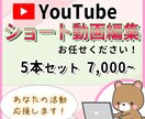 YouTubeショート動画✨5本分制作承ります ビデオチャットでの丁寧なヒアリング付き☆優しく寄り添います！ イメージ1