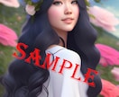 可愛いアジア系女性のアイコンをご提供します アジア系美少女×ホワイトドレスとお花の冠ver2 イメージ1