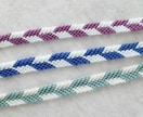 手作りミサンガ編みます 2色と3色の矢羽模様のミサンガです イメージ2